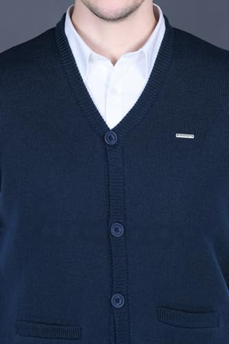 Image of V Neck Cardigans for Men - Woolen Sleeveless Sweater for Man Winter Wear