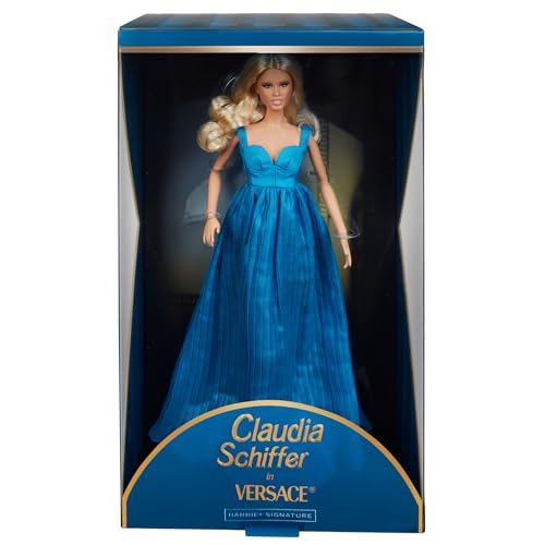 Muñeca Barbie Supermodel Claudia Schiffer en vestido Versace miniatura 7