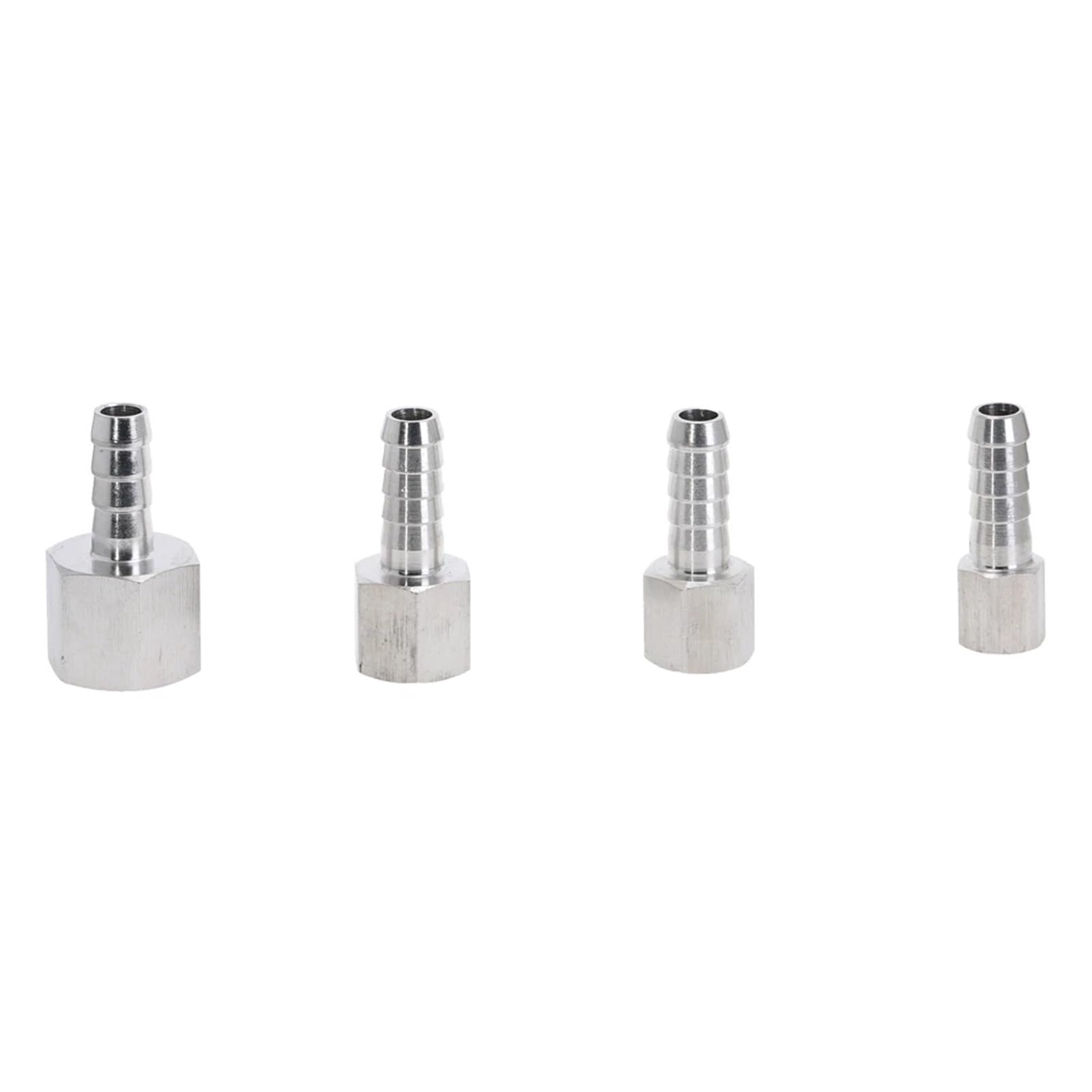 Conector de acoplamiento de junta de Pagoda, reductor de cola de manguera de púas, accesorio de tubería de hilo femenino BSPT de acero inoxidable 304(12mm tube,1/4")