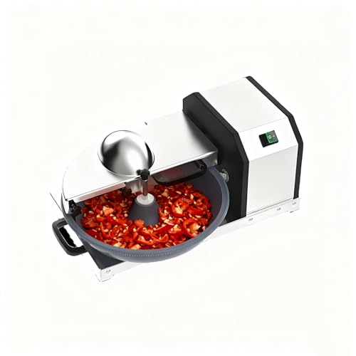 Máquina eléctrica de picar alimentos, 5 litros, picadora de alimentos comercial, 1500 rpm, molinillo de carne de acero inoxidable para cebolla, nueces, frutas, ajo