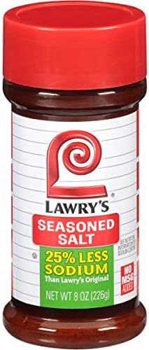 Lawry's 25% Less Sodium Seasoned Salt, 8 oz