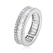 Glänzender Zirkonia   Weiblicher Ring Silber 925 Schmuck Zierliche Besteck Geschenke Frauen Mit Simuliertem Diamanten
