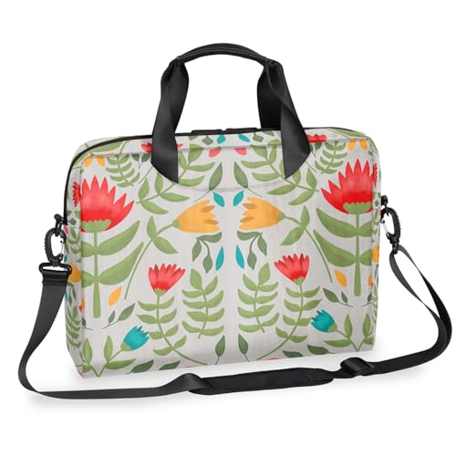 Maletín vintage floral para laptop 15-16 pulgadas miniatura 1