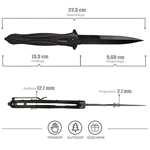 Klappmesser Generic Taschenmesser mit Gürteltasche für Outdoor-Aktivitäten