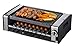 Elettro Living BBQ Multifunzione con Piastra antiaderente e Rulli Autorotanti, Griglia Elettrica, Churrasco, 47,5x33,7x14,4 cm, 1200 W, 9 spiedini, 9 rulli, vaschetta antigoccia, Nero e Grigio
