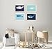Nautical Whales Nursery Decor - Set of four 11x14