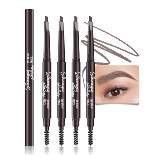 4 Pcs Ultimate Eyebrow Retractable Definer Pencils,Dual-Sided Natural Soft Textured ...