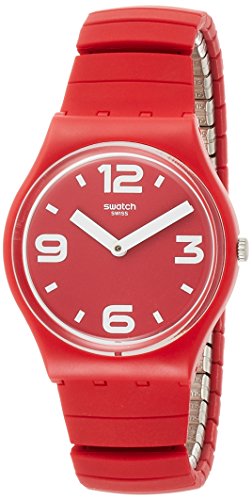 Swatch Montres Bracelet Homme GR173A avec cadran bicolore et boîtier rouge