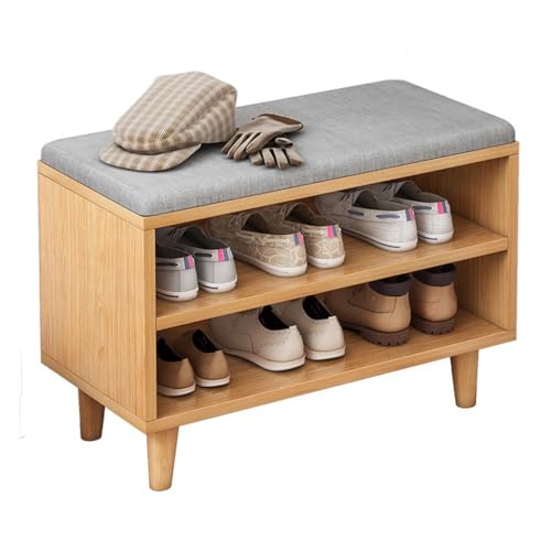Tabouret souple avec étagère à chaussures d'entrée design simple 40 cm - 2