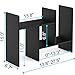 FITUEYES Desktop Shelves Office Desk Organizer Storage Rack Free Style Adjustable Wood Display Stand Shelf Racks Counter Top Bookshelf, Black, DT207201WB