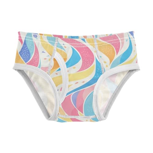 KLL Colorful Stripes Toddler Boy Comfort Briefs Underwear Breathable Undies