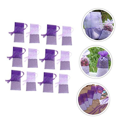 Ipetboom 24 sachets lavanda con cintas para armario miniatura 2