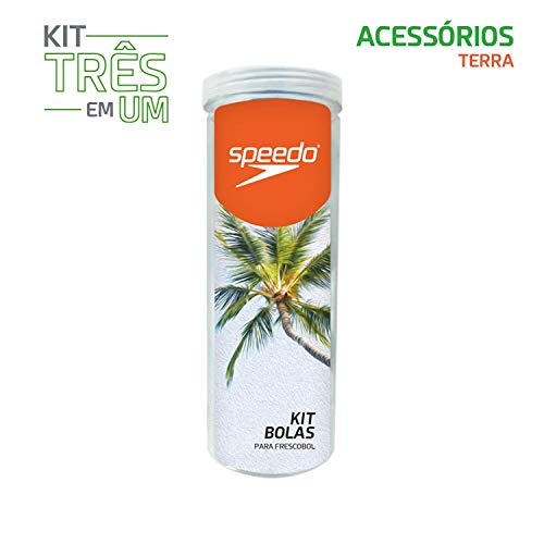 Speedo KIT Bolas Para Frescobol, Raquete Adulto Unissex, Azul (Blue), Único