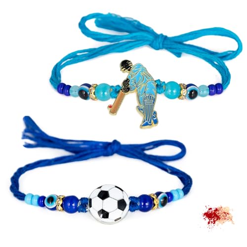 Image of To The Nines Kids Rakhi For Brother with Tilak Material & Greeting Card - Pack of 2 Rakhi