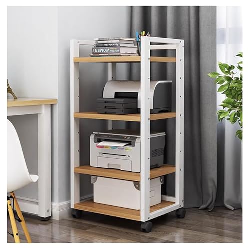 Estantería de madera con altura ajustable extraíble para CD para hogar, oficina, audio y vídeo, torre de audio estéreo (color: A 4, 50 x 40 x 100 cm)