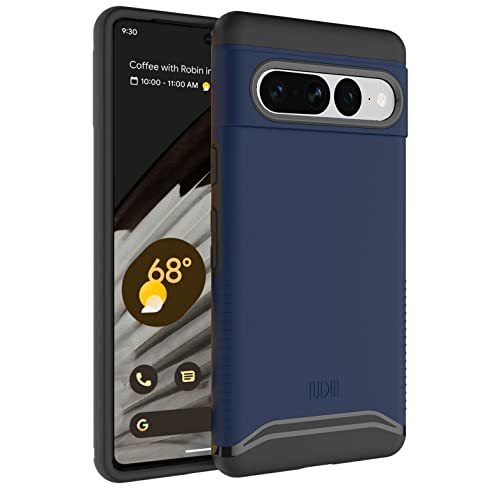 TUDIA DualShield Coque pour Google Pixel 7 Pro [Merge] Antichoc qualité Militaire Robuste Double Couche Robuste Mince étui de Protection Rigide (Bleu Indigo)