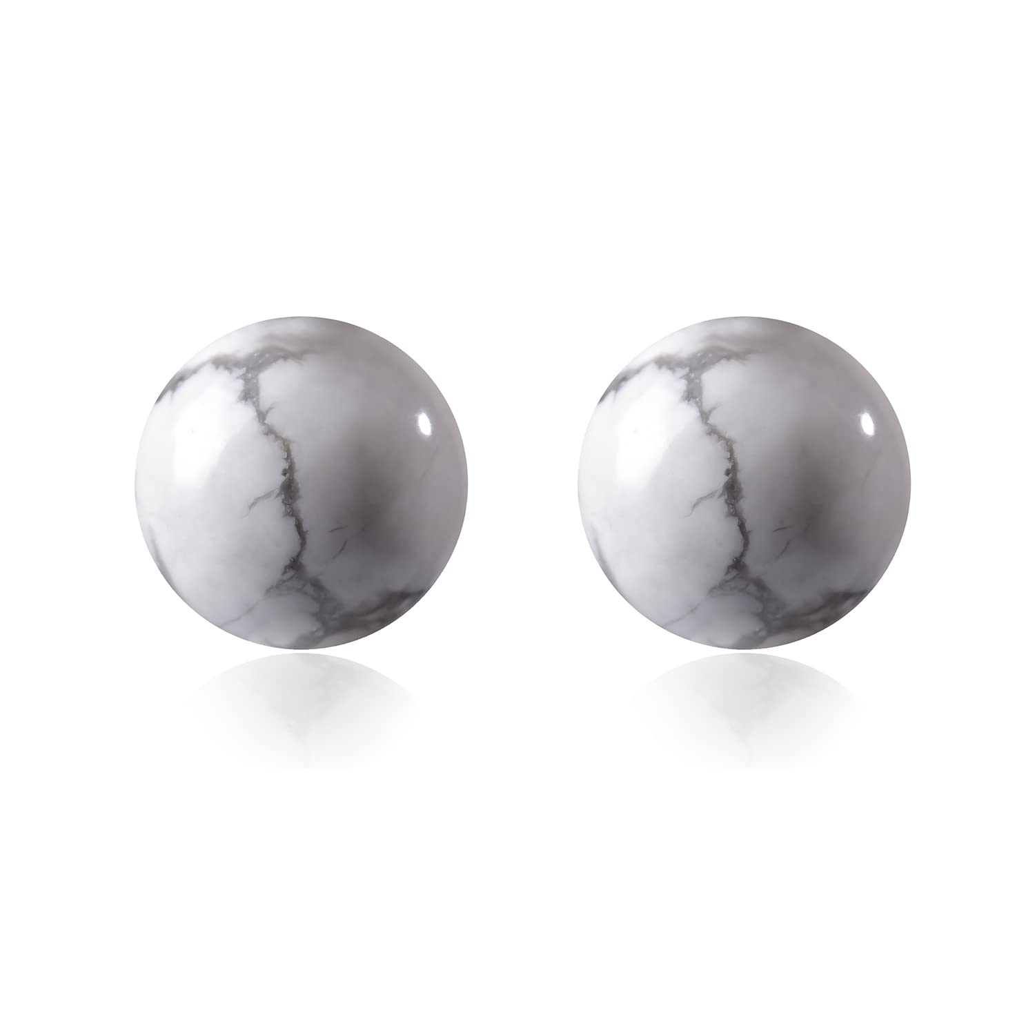 8mm Natural White Turquoise Beads Round Stone Beads for Jewelry Making Energy Stone Healing Power 150pcs/bag