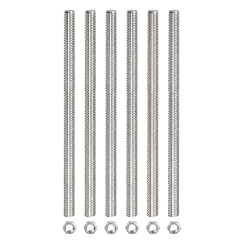 Tige filetée M8 x 300mm en acier inoxydable avec 6 écrous hexagonaux