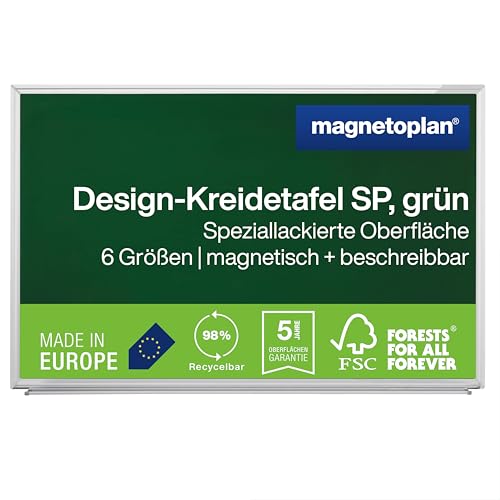 Tableau à craie 600x450mm vert magnetoplan pour cuisine et bureau