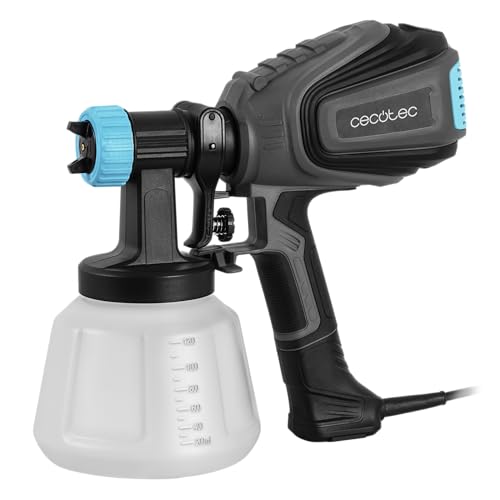Miniatura 2 de Cecotec Pistola De Pintura Totalpaint 750 Con 700w De Potencia, Incluye 5 Boquillas, Capacidad De 1200ml, Caudal Máximo De 1000ml Min, Abanico Para Trabajar En Grandes Superficies