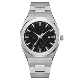 DROCUAMGOYA Men Fashion Analog Watch Matte Frosted/Polished Case Japan Quartz Stainless Steel/Leathe