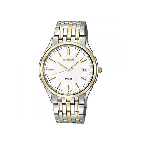 �Z�C�R�[ Seiko Men's SNE136 Two Tone Stainless Steel Analog with White Dial Watch �j�� �����Y �r���v �y���s�A���i�z