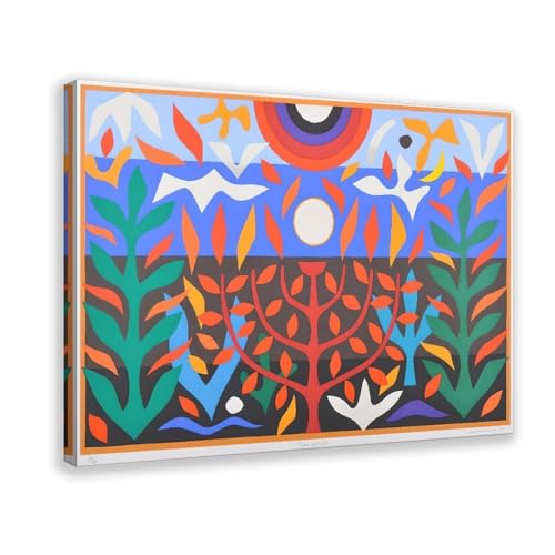 Arbre de vie John Coburn impression sur toile avec cadre 61 x 91,4 cm