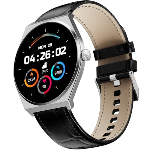 Image of Fire-Boltt Phoenix Nova Smartwatch 1.43 inch Slim Super AMOLED Display, 466x466 Pixel Always-On Display, Bluetooth Calling, Health Tracker for Men & Women Shadow Black