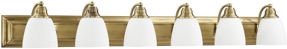 Livex Lighting 10506-91 Springfield 6 Brushed Nickel Bath Light, 48 x 7 x 7