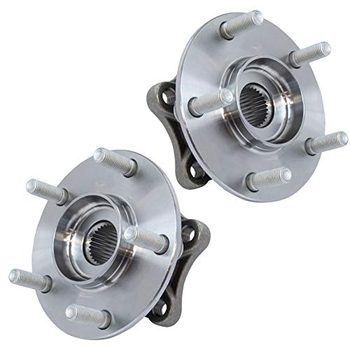 Image of TRQ Front Driver and Passenger Side Wheel Bearing and Hub Assembly Set 2 Piece Compatible with 14-18 Mazda 3 Japan Built Models 1st VIN Digit J 14-18 3 Mexico Built Models 1st VIN Digit 3 16-21 CX-3