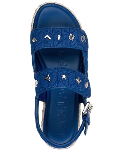 Image of KARL LAGERFELD Women's Charlay Double Strap Sandal With Pin Embellishments