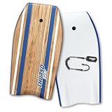 Thurso SURF Quill 42'' Bodyboard Lightweight Durable EPS Core IXPE Deck HDPE Slick Bottom FRP Stringer Crescent Tail Dual Channel Plastic Mesh with Double Stainless Steel Swivel Coiled Wrist Leash