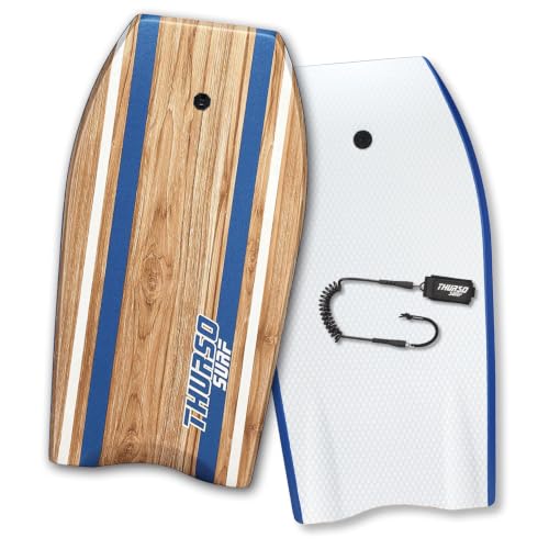 Thurso Surf Quill 42'' Bodyboard Package EPS Core IXPE Core Deck HDPE Slick Bottom Durable Lightweight Includes Double Stainless Steel Swivels Coiled Leash