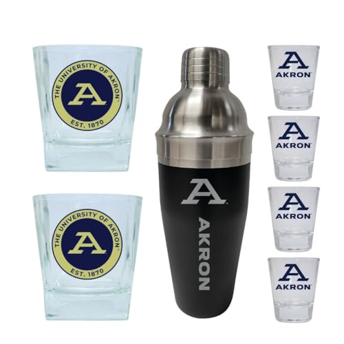 Set de bar universitario Akron Zips – 7 piezas