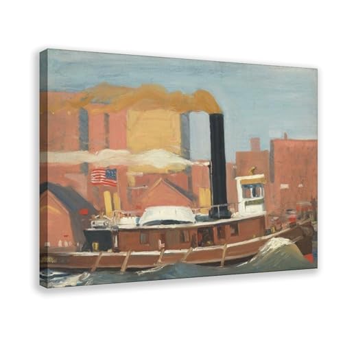 Impression toile Hopper bateau noir pour habiller un mur vide