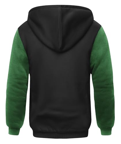 Image of SCODI Hoodies for Men Heavyweight Fleece Sweatshirt Zip Up Thick Jacket | Machine Wash, Soft, Warm, Winter, Outdoor Activities, Gym, Office, Casual, Daily Wear, Full Zipper Sherpa Lined Hooded Coat