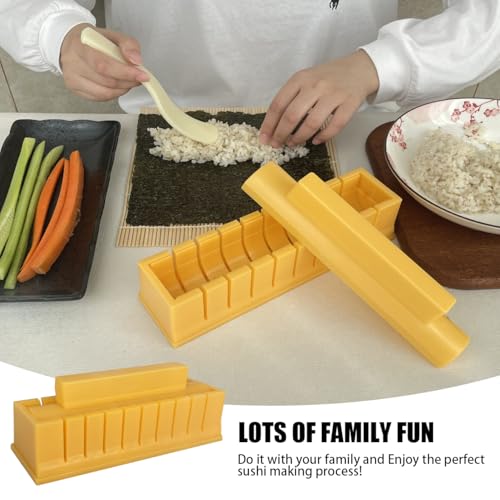 Miniatura 6 de Yuhe Kit De Fabricación De Sushi, Molde De Sushi, Kit De Fabricación De Sushi, Edición Premium Forma Redonda