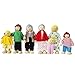 Wooden Doll House People, 7 Family Figures Miniature Doll House, Wooden Doll House Family Dress-Up Characters Grandpa, Grandma, Mom, Dad, Boy and Girl