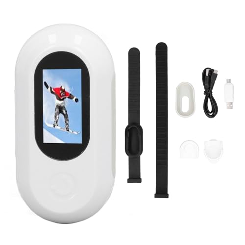 Gavigain HD Pet Camera, Lightweight and Portable, Action Camera, Multiple Recording Modes, OTG File Transfer, Long Lasting Battery for Pets (White)