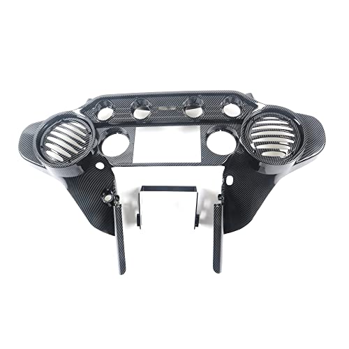 6.5\" Speaker Inner Batwing Fairing with Double DIN GPS Stereo Tray Fit for 1998-2013 Harley Davidson FLH 2000 01 02 03 04 05 06 07 08 09 10 2012 (Carbon Fiber Effecet)