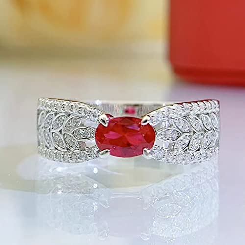 Anneaux de diamant ruby en carbone 925 bague luxe argent brillant