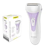 Carrera Classic Damenrasierer batteriebetrieben, Nass-Trockenrasur, Edelstahlklinge, 2 Langhaarschneider, Aufbewahrung