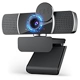 YIMONA 2K Full HD Webcam, mit Objektivabdeckung 30fps, 85° Weitwinkel, USB,...