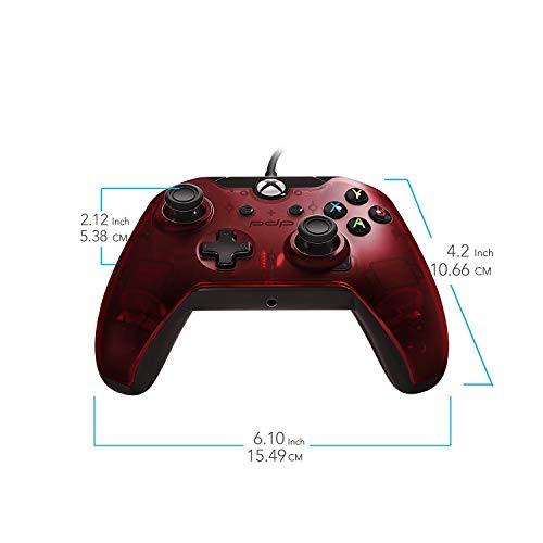 Image of PDP Gaming Wired Controller for Xbox One, Xbox One X, and PC - Crimson Red (Renewed)