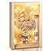 Taufe Geschenk, Geldgeschenk Taufe für Mädchen und Jungen, inklusive Getrocknete Blumen, Holzbox, Kunststoff Reagenzglas, Lichterketten, Geldgeschenke Verpackung (Beige)