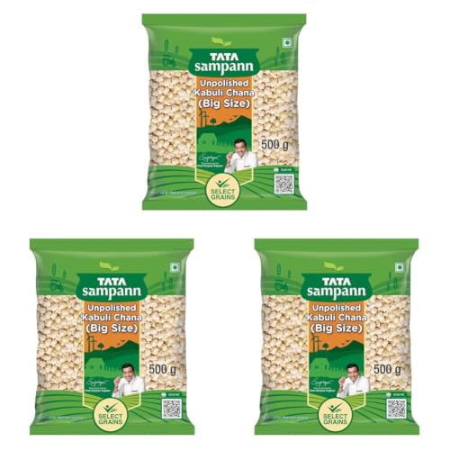 Image of Tata Sampann Unpolished Kabuli Chana (Big Size), 500g (Pack of 3)