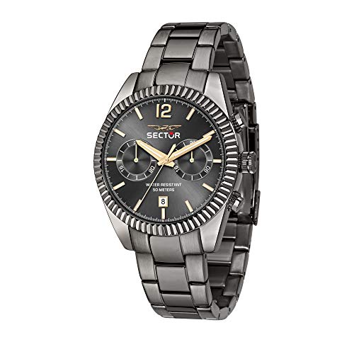 Sector No Limits Men's 240 Stainless Steel Quartz Sport Watch with Stainless-Steel Strap, Grey, 20 (Model: R3253240001)