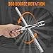 TONDA Extended Lug Wrench, 4 Way Tire Iron for Car, Lug Nut Removal Tool with Storage Case, 1/2 Drive with 17/19mm and 21/23mm Sockets