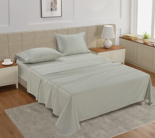 Image of LANE LINEN Twin XL Sheets Set - 450 Thread Count Premium Sateen Weave for Gentle Feel On Skin - 100% Cotton Hotel Quality Luxury for Single Beds - Securely Fits Mattresses Upto 15'' Deep - Moonstruck