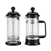 BonJour 53521 3-Cup/12.7-Oz. La Petite Frother Set Borosilicate Glass French Press, 12.7 oz, Black